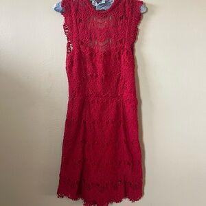 Free people Elegant  Red Lace Dress